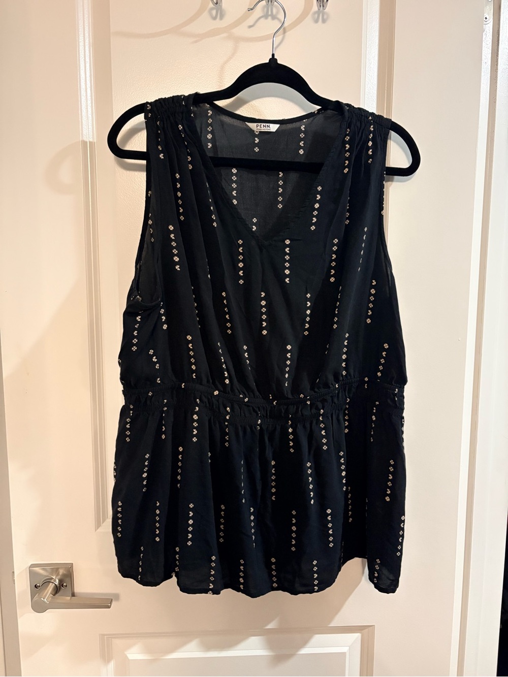 Penningtons Black Sleeveless Peplum Tank